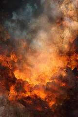 Fiery Flames and Smoke Effect