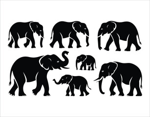 Obraz premium Animal Silhouette Vector - Elephant
