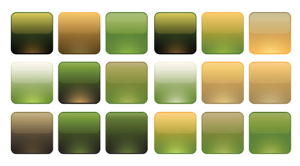 Earthy Gradient Square Buttons