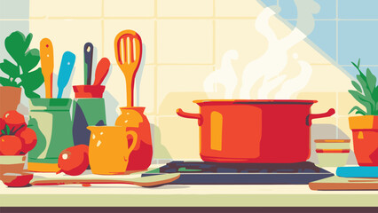 set of kitchen utensils