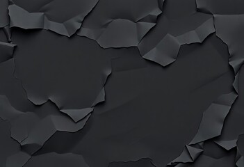 Intricate black paper texture with abstract folds and shadows,  invitation,  surface