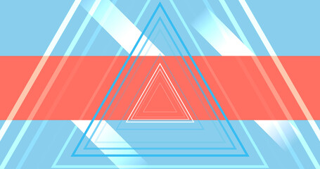 Triangular business and finance technology corporate meeting presentation asset. Geometric lines moving stylishly designed visual treat. Focus attention grabbing minimal stripes and shape backdrop.