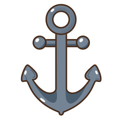 Cute Cartoon Anchor Clipart