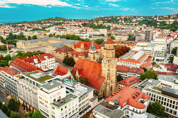 Stiftskirche church in Stuttgart, Germany, travel destination
