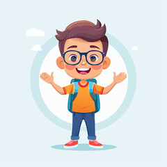 Vector logo design template and graphic elements for advertising, branding, posters and banners, funny cartoon illustrations with smiling character, coffee ...