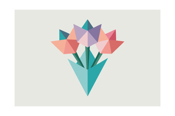 Fototapeta premium origami paper flower