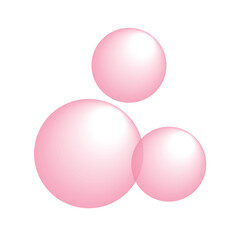 A soft vector illustration of floating pink bubbles on a transparent background. Perfect for kids themes, girly designs, spa, skincare, beauty ads, and pastel design projects.