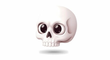 Fototapeta premium Cute Cartoon Skull Illustration Whimsical & Adorable Design