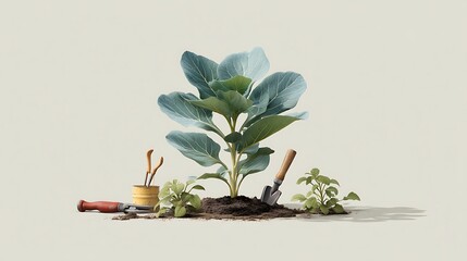 Illustration of a Growing Seed Metaphor for Initial Skills and Personal Development Journey