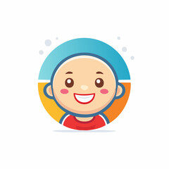 Vector logo design template and graphic element for advertising, branding, posters and banners, funny cartoon illustration with smiling character