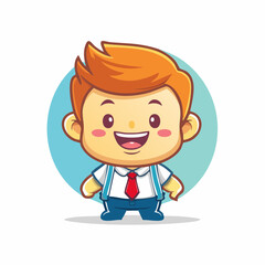 Vector logo design template and graphic element for advertising, branding, posters and banners, funny cartoon illustration with smiling character and mascot,