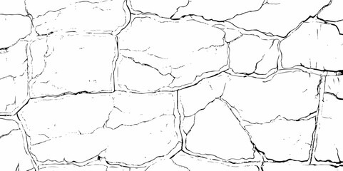  monochrome abstract image showing  cracked wall in perspective, with  perspective view and rough texture detail