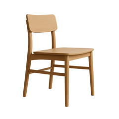 Modern design chair, Minimal design wooden chair for modern living. Ergonomic and comfortable light brown seat ideal for home or office. classic furniture piece offers timeless style