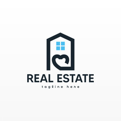 Fototapeta premium Modern Minimalist Real Estate Logo Design