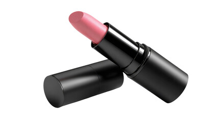 Elegant Lipstick: A close-up studio shot showcases a pink lipstick against a clean backdrop, highlighting the sleek design and inviting color.