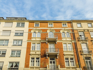 Street view of old village Mannheim in Germany