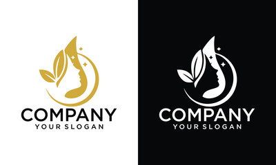 Creative Spa wellness premium girl logo vector yoga, skincare, lotus, flower, girly, feminine