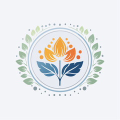 Vector border and frame element, pattern in simple floral wavy and groovy naive style, ocean and vacation theme, flowers and plants, floral botanic hand drawn design templates, modern art prints