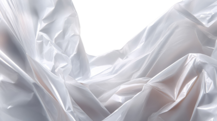 Abstract Plastic Waves: Captivating textures and fluid forms in a studio shot, transforming an ordinary object into an elegant and thought-provoking piece.