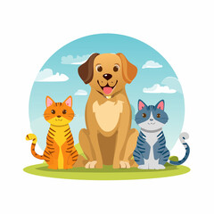 Vector logo design template and graphic elements for advertising, branding, posters and banners, funny cartoon illustrations with smiling character and mascot, abstract stickers and line icons