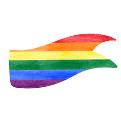 rainbow flag on a white background