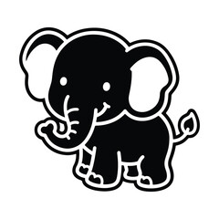 baby elephant vector illustration