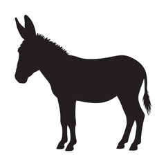Donkey silhouette vector illustration