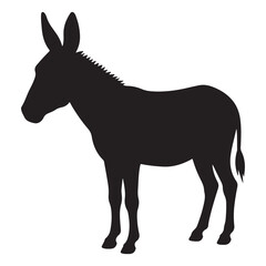 donkey silhouette vector