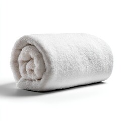 Bath towel folded isolated on clean white background