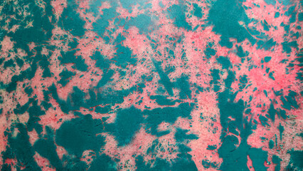 Soft pink merging with turquoise, generating fluid abstract textures. Gradient blending creating...