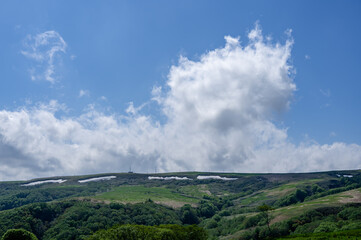 Panoramic view of Kijihiki Highland in Hokuto city, Hokkaido, Japan