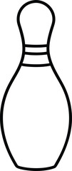 Cross Section of Bowling Pin Educational Vector Line art illustration