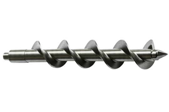 Sturdy metal auger for drilling or construction projects isolated on a transparent background - Powered by Adobe