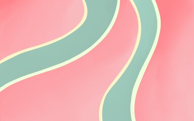 Pink and green wave color for background