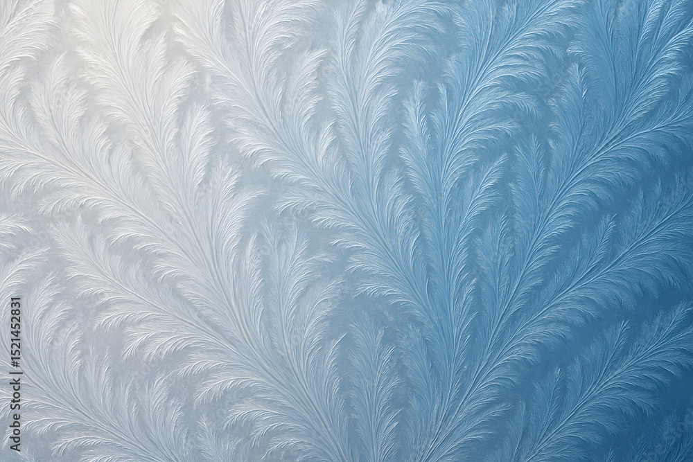 Poster frost patterns on a window pane