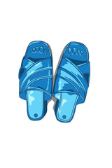 Vintage Grandma's old blue sandals from the 50s