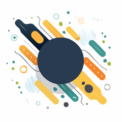 Png abstract creative background in minimal trendy style with copy space for text and modern art shapes - digital collage, horizontal design template for social media and websites