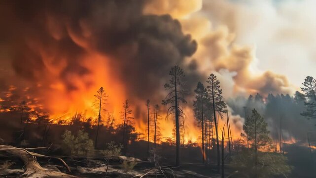 Wildfire-Forest-Burning-Smoke-Landscape-Disaster