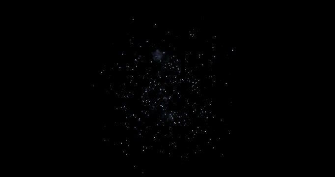 snow explosion effect on black background