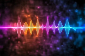 Abstract Music Spectrum Equalizer Graphic Vibration with Waveform Oscillation in Futuristic Design