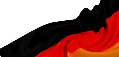 High-quality image of a waving German flag. Perfect for patriotic projects.