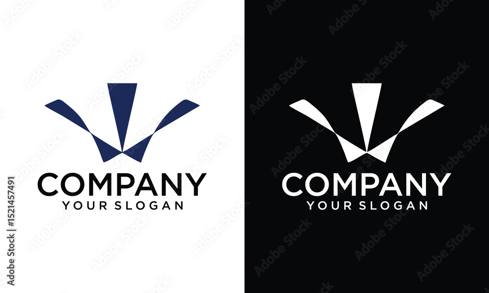 Fototapete creative geometric shape that resembles a stylized 