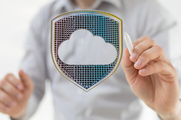 Ensuring secure cloud storage and data protection.  Robust cybersecurity measures for your cloud.