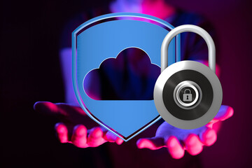 Safeguarding your cloud data with robust security measures.  Ensuring privacy and integrity.