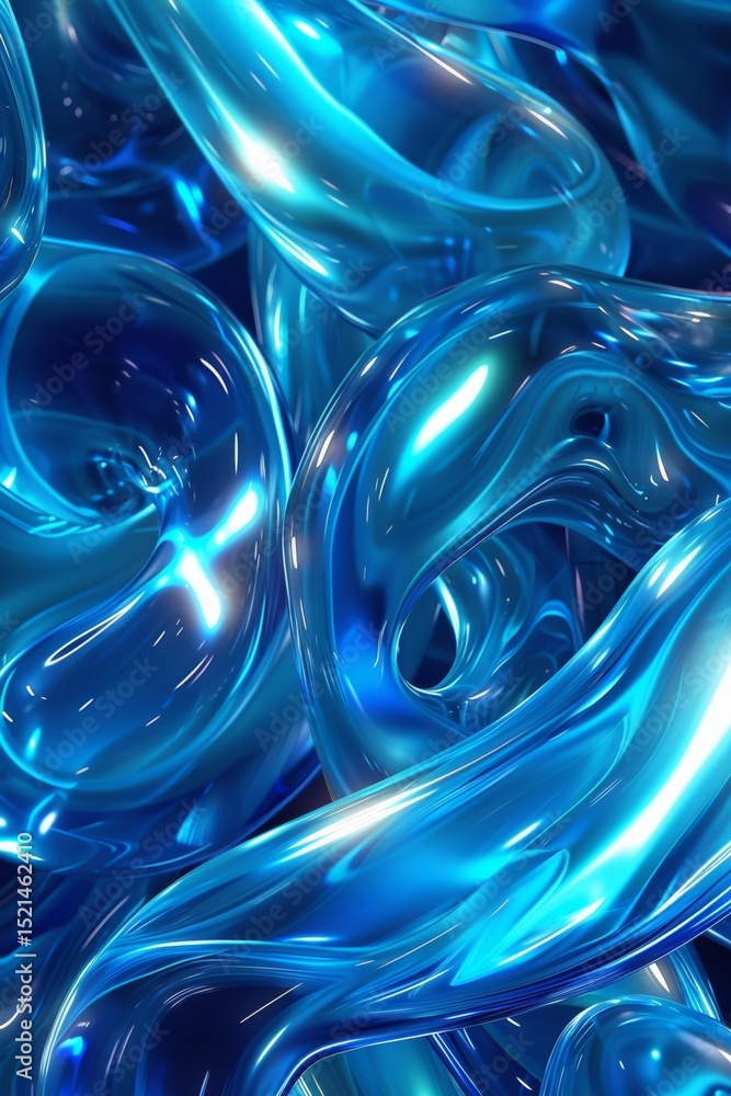 Poster the vibrant and dynamic blue wave patterns produce a captivating abstract texture ideal for various 