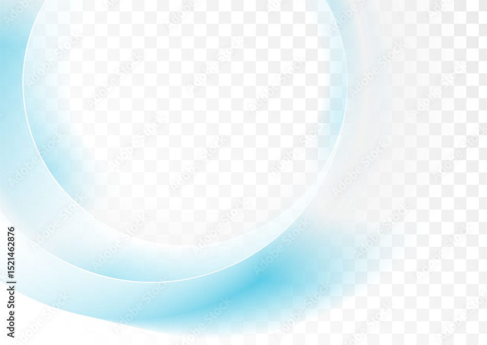 Aufkleber Light blue and white smooth glossy circles abstract geometric background. Vector soft ring on checkered backdrop, futuristic tech design