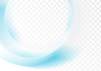 Light blue and white smooth glossy circles abstract geometric background. Vector soft ring on checkered backdrop, futuristic tech design