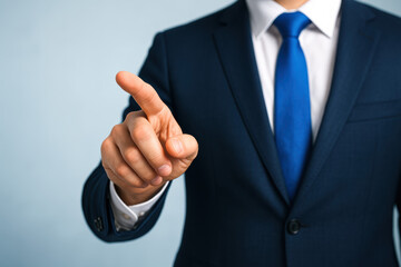 A professional individual directs focus and decision-making symbolizing leadership and strategic guidance in a business environment