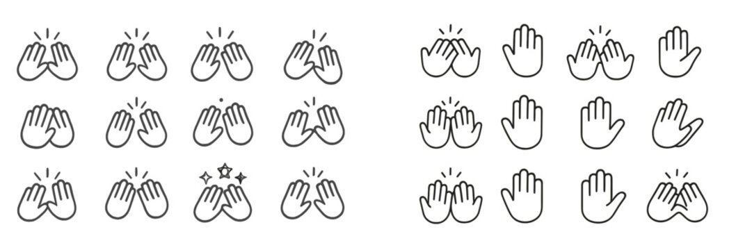 Hand gestures expressing applause and celebration at a joyful gathering in a lively setting