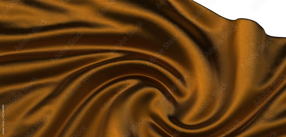 Poster high-resolution image of rich brown silk fabric with elegant drapes and folds. perfect for backgroun